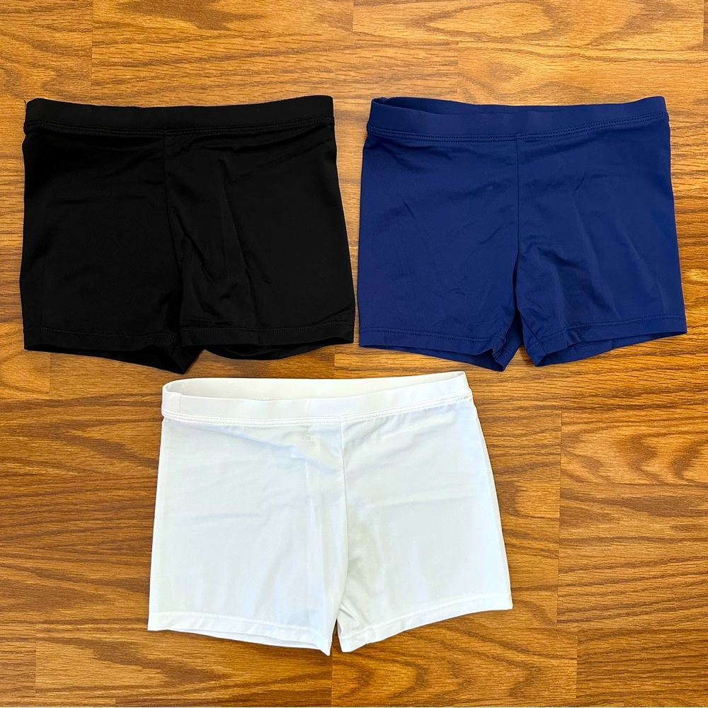 3x Pair Maidenform Little Girls Medium 7-8 Playground Pals Boy Shorts Navy EUC!